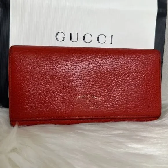 💯Authentic Gucci Leather Long Wallet🍀 - Picture 3 of 15